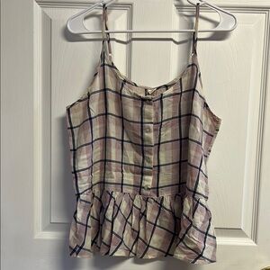 Plaid Spaghetti Strap Top